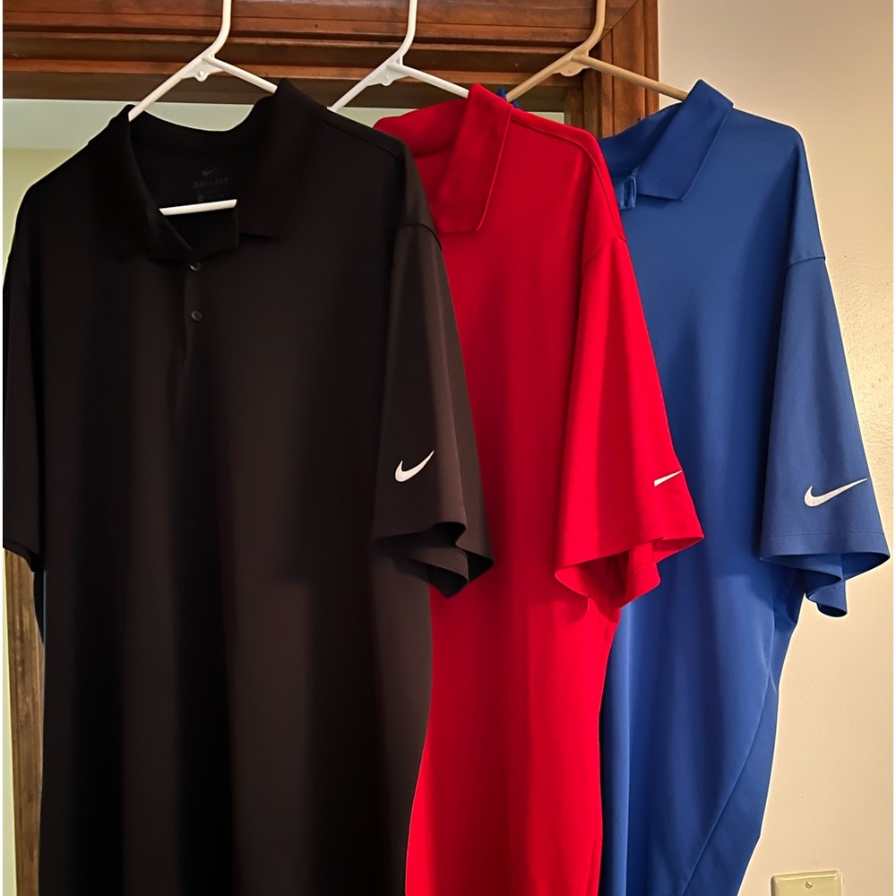 3 mens Nike polos size XXL